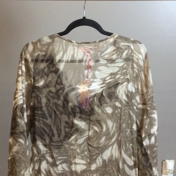 NWT SP Coupe Swim brown print coverup. - Picture 6 of 16